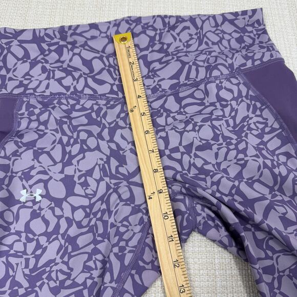 Under Armour Compression Leggings Purple Printed Womens Size Large - Picture 6 of 8